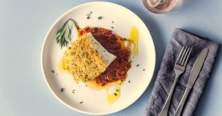 Wild herb crusted toothfish with roast tomato sauce - Step 4