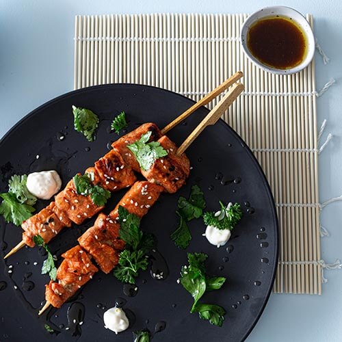 Wild grilled salmon with celeriac and apple remoulade | Marine ...