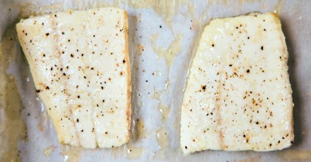 Flaked Wild Halibut Salad with a Crunchy Seed Topper