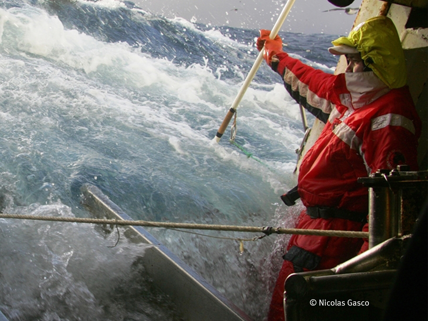 Pêcheur en action de pêche