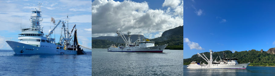 漁船Taiyo Waab、Taiyo Chuuk、Taiyo Pohnpeiの写真