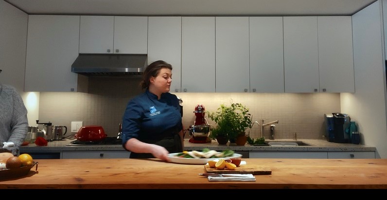 Chef Charlotte cooking at home