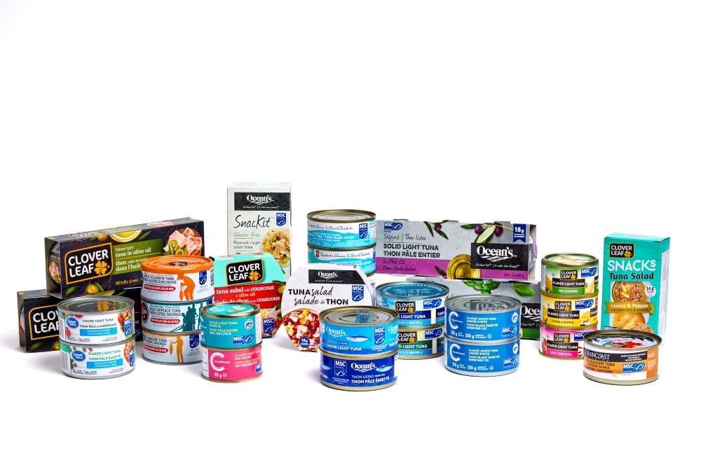 A delicious collection of MSC certified sustainable canned tuna products available in Canada