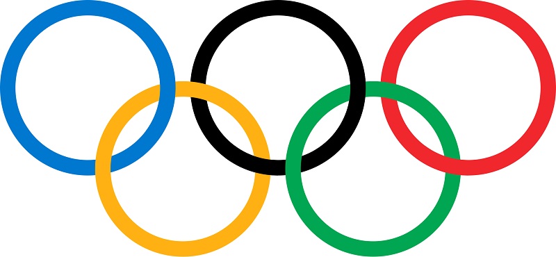 Olympic Rings on a plain white background