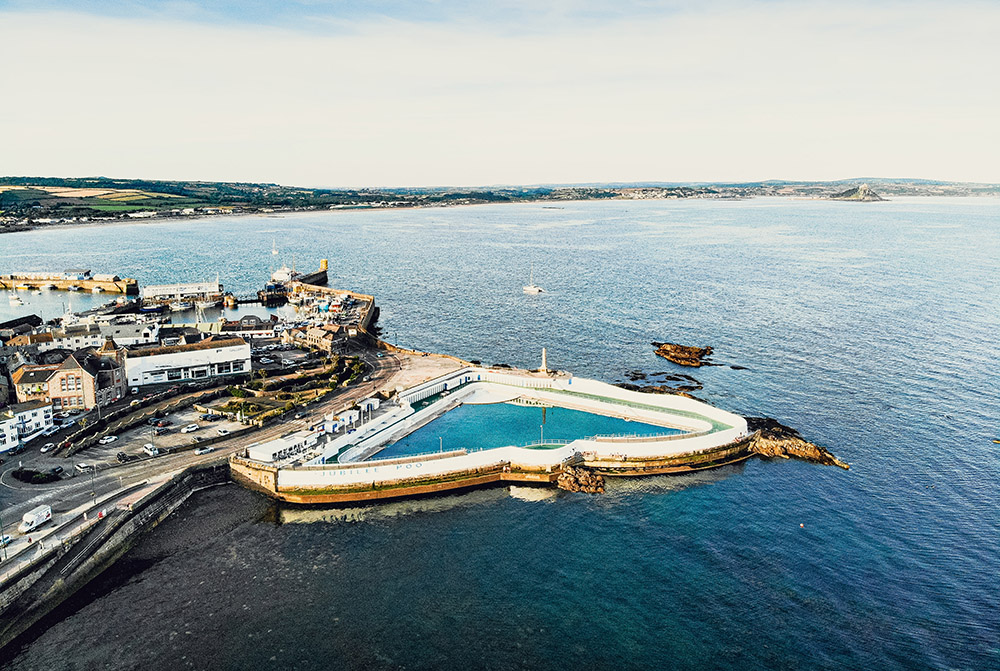 Penzance in Cornwall art deco pool